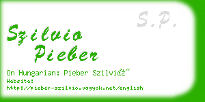 szilvio pieber business card